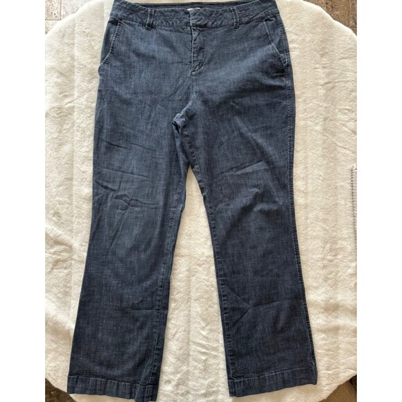 Cold Water Creek Jeans 14 Natural Fit Wide Leg Dark Wash - Picture 1 of 9